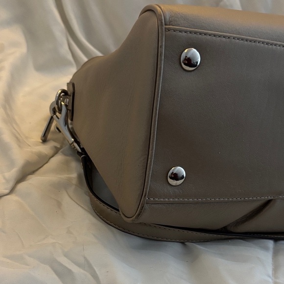 Coach Taupe Leather Satchel with Removable Crossbody Strap - Picture 15 of 15